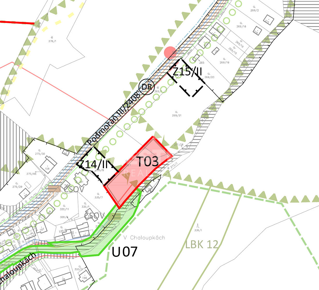 Prodej stavebního pozemku 5 321 m² – pohled 3