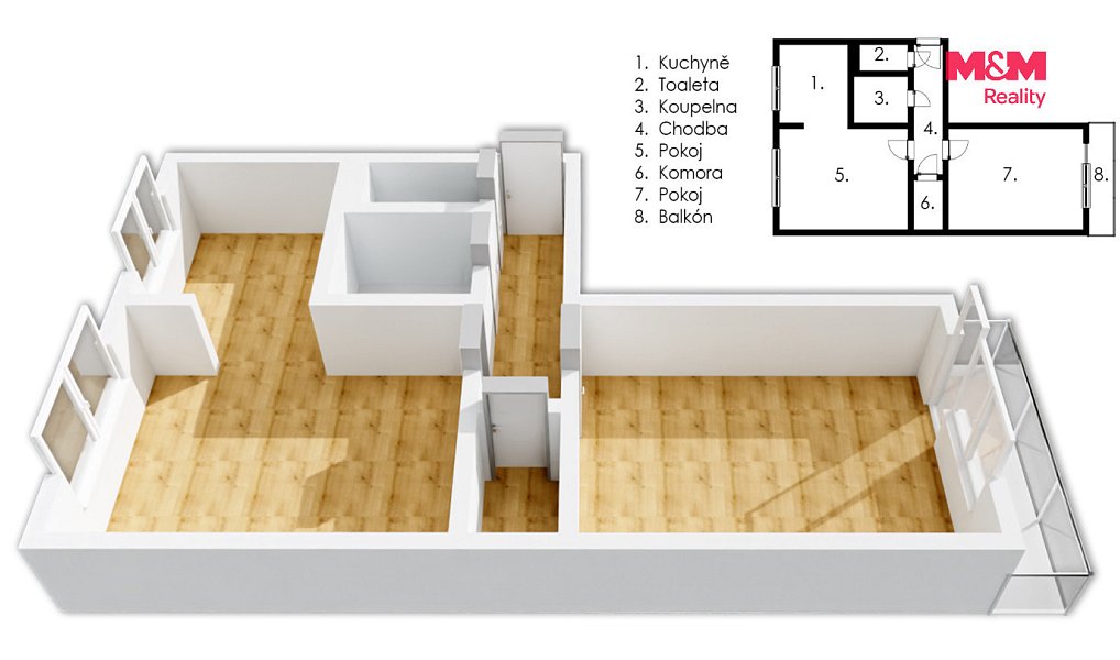 Prodej bytu 2+1 62 m², Kolín – náhled fotky 5