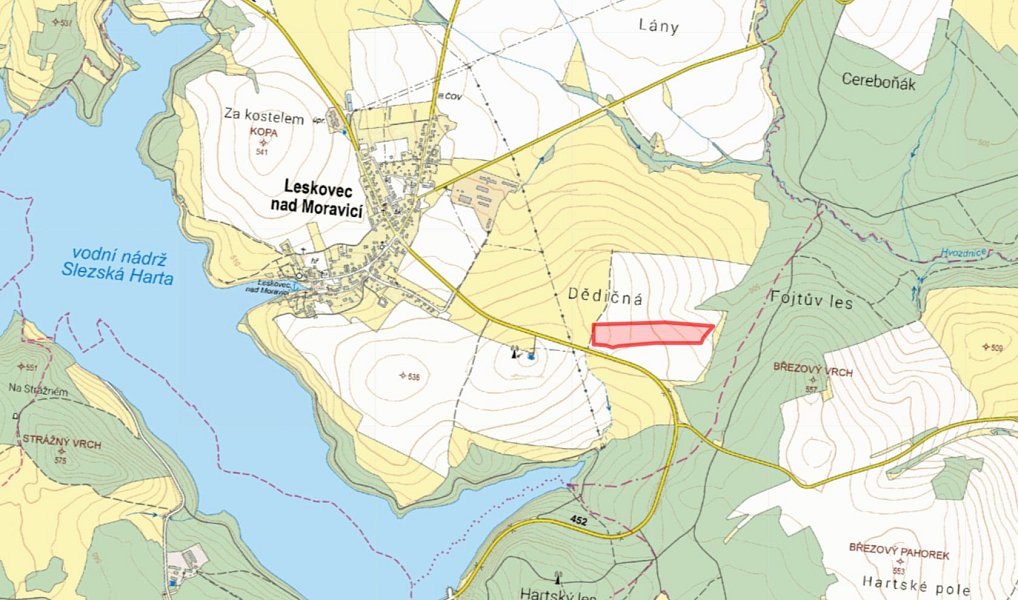 Prodej pole 15 820 m², Leskovec nad Moravicí – náhled fotky 2
