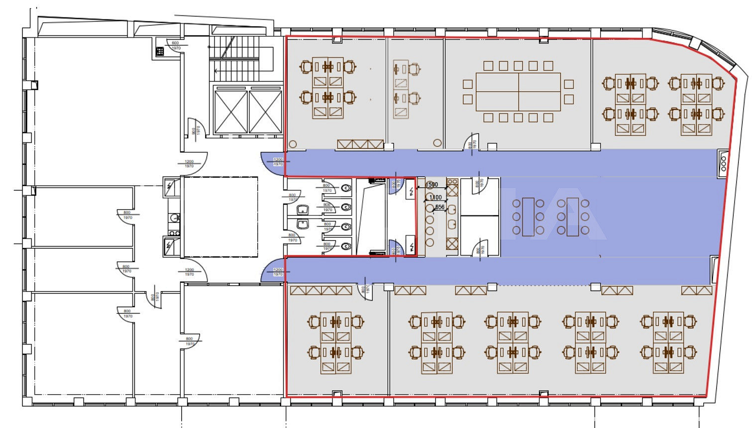 Pronájem kanceláře 405 m² – fotografie 3