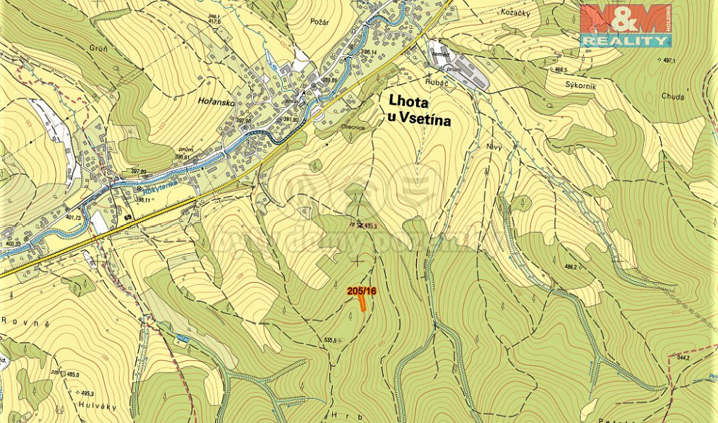 Prodej lesa 1 205 m², Lhota u Vsetína – náhled fotky 2