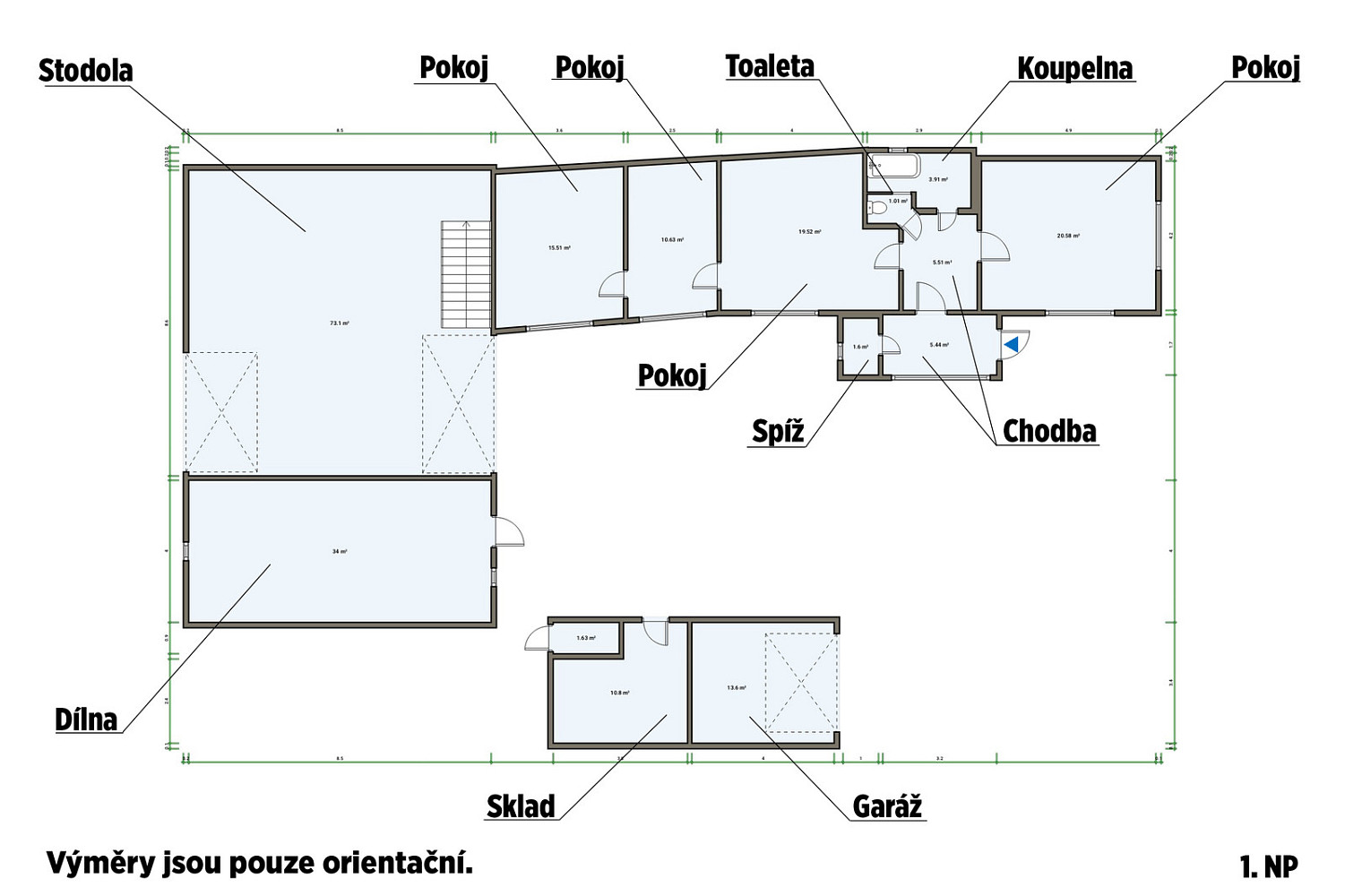 Prodej domu 174 m² s pozemkem 891 m² – pohled 4