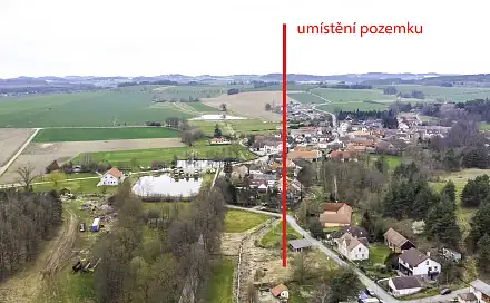 Prodej stavebního pozemku 907 m², Hajany, okres Strakonice