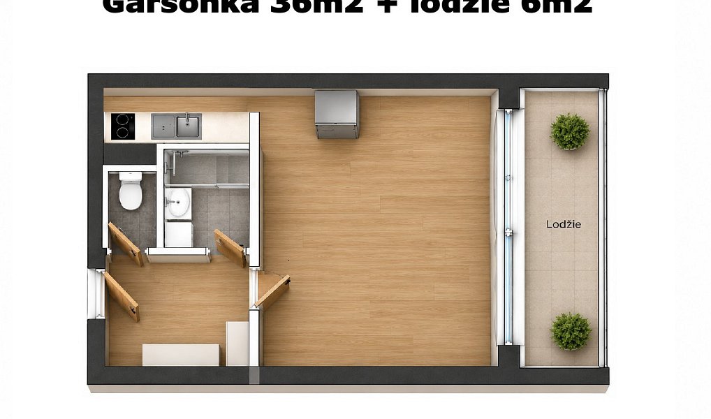 Pronájem bytu 1+kk 36 m², Praha – náhled fotky 2