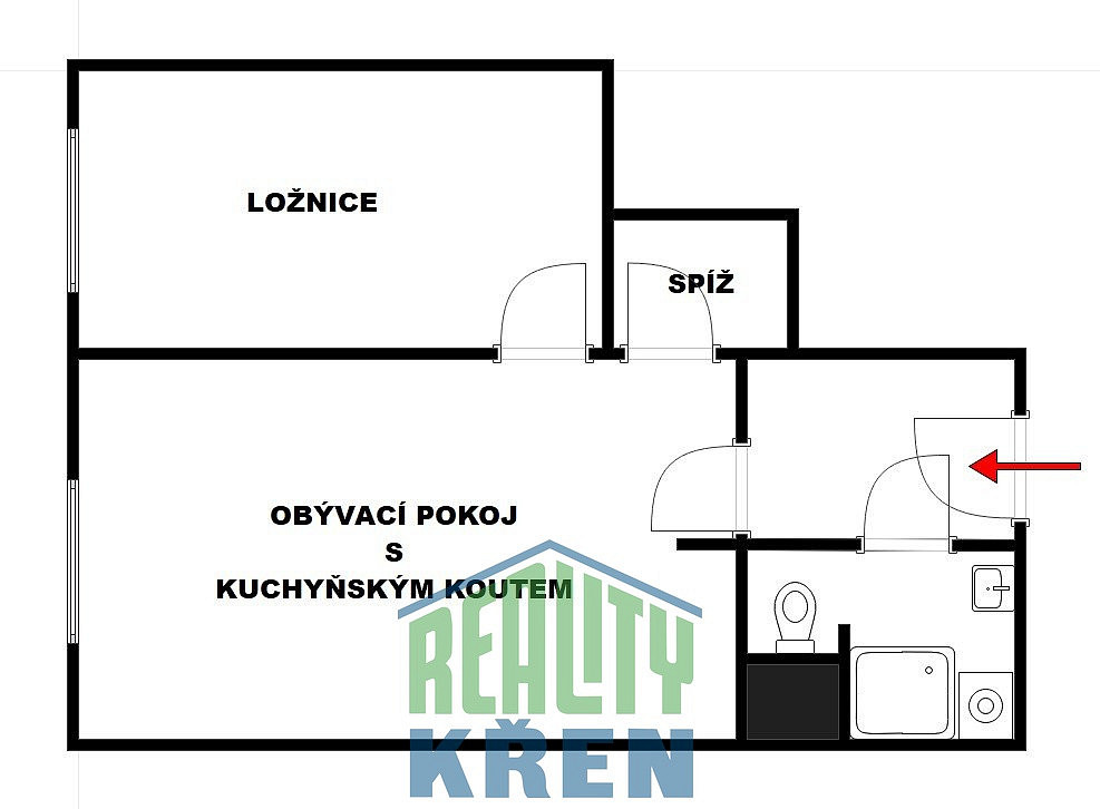 Prodej bytu 2+kk 41 m² – fotografie 3
