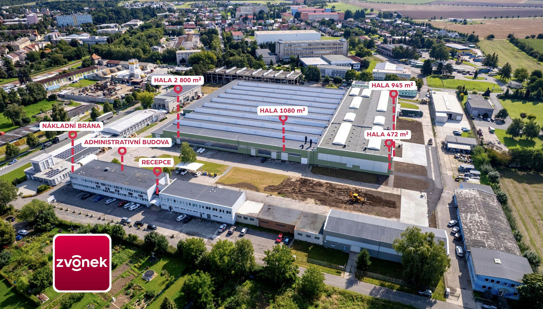 Pronájem skladovacích prostor 2 800 m²