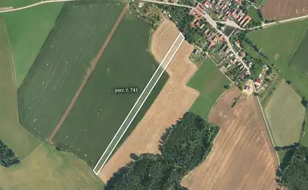 Prodej stavebního pozemku 13 776 m², Mysletice, okres Jihlava