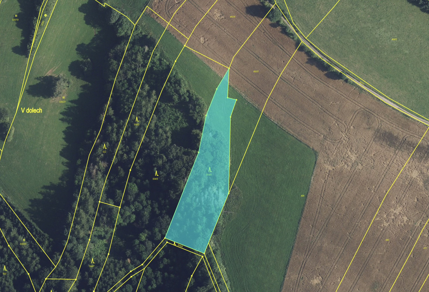 Prodej lesa 4 478 m²