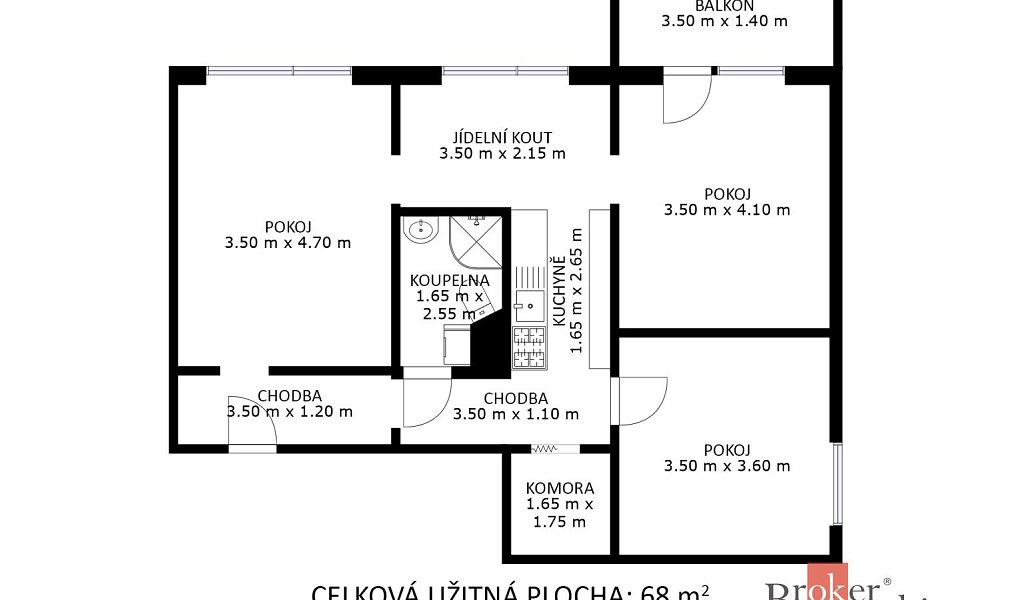 Prodej bytu 3+1 73 m², Brno – náhled fotky 16