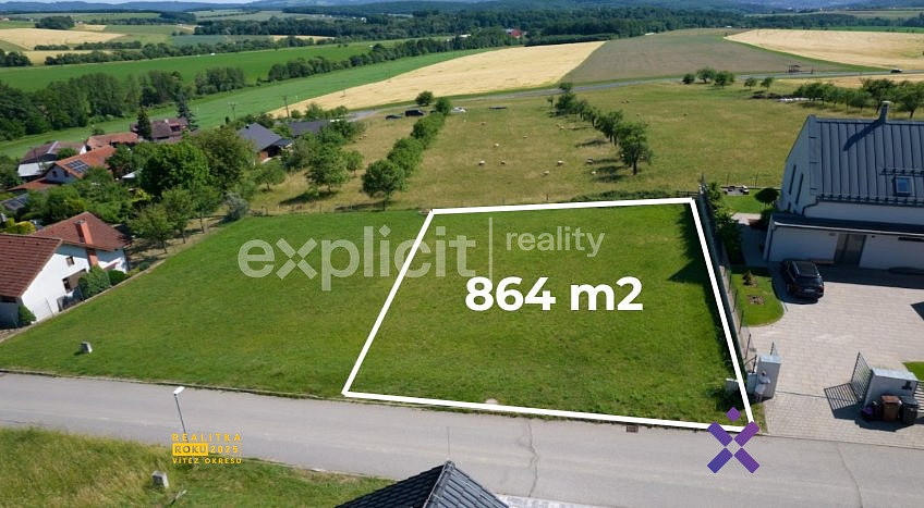 Prodej stavebního pozemku 864 m²