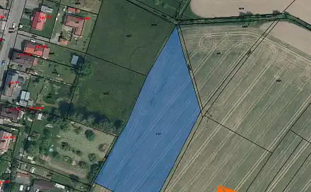 Prodej pole 1 864 m², Žďár, okres Mladá Boleslav