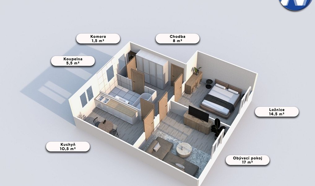 Prodej bytu 2+1 61 m², Vodňany – náhled fotky 9