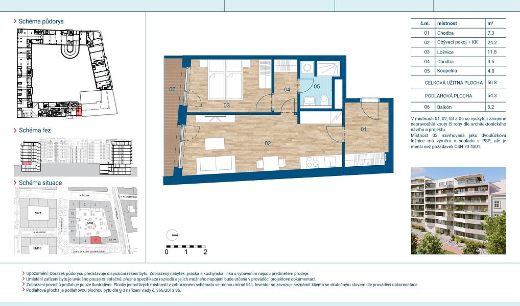 Prodej bytu 2+kk 51 m², Praha – náhled fotky 2