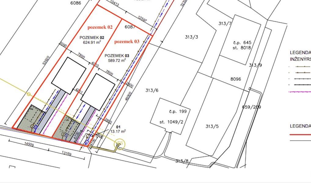Prodej stavebního pozemku 625 m², Březí – náhled fotky 5