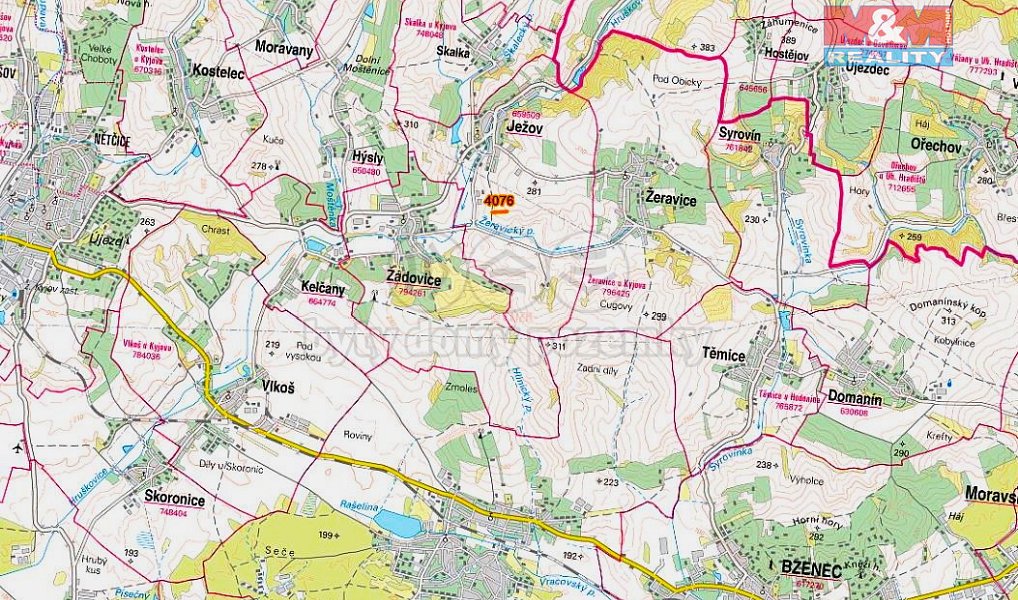 Prodej pole 819 m², Ježov – náhled fotky 3