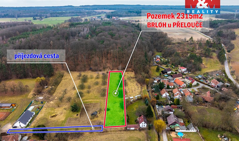 Prodej stavebního pozemku 2 315 m², Brloh – náhled fotky 4