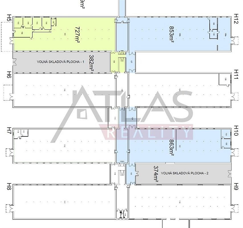 Pronájem skladovacích prostor 745 m²