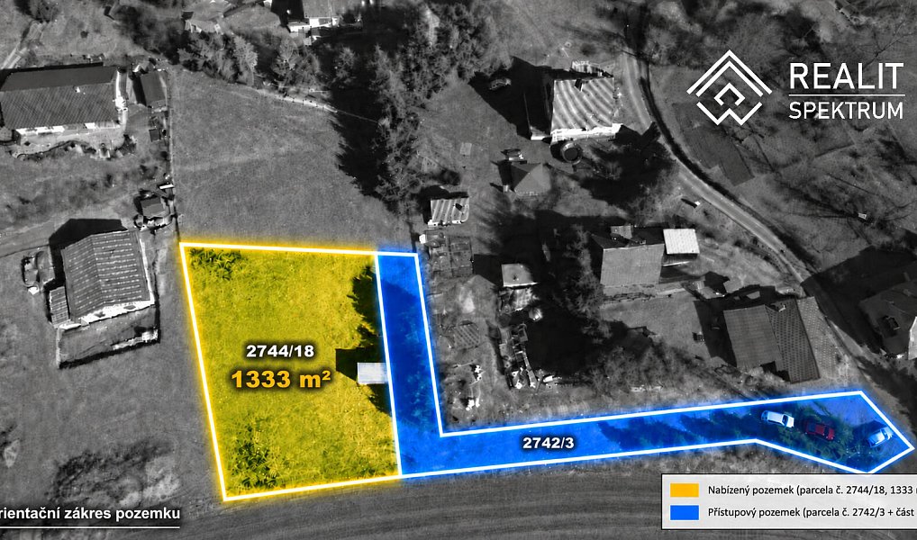 Prodej stavebního pozemku 1 333 m², Rudoltice – náhled fotky 2