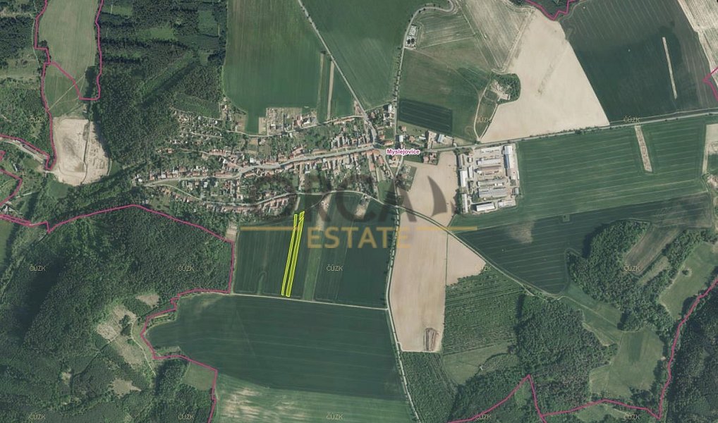 Prodej pole 2 336 m², Myslejovice – náhled fotky 2