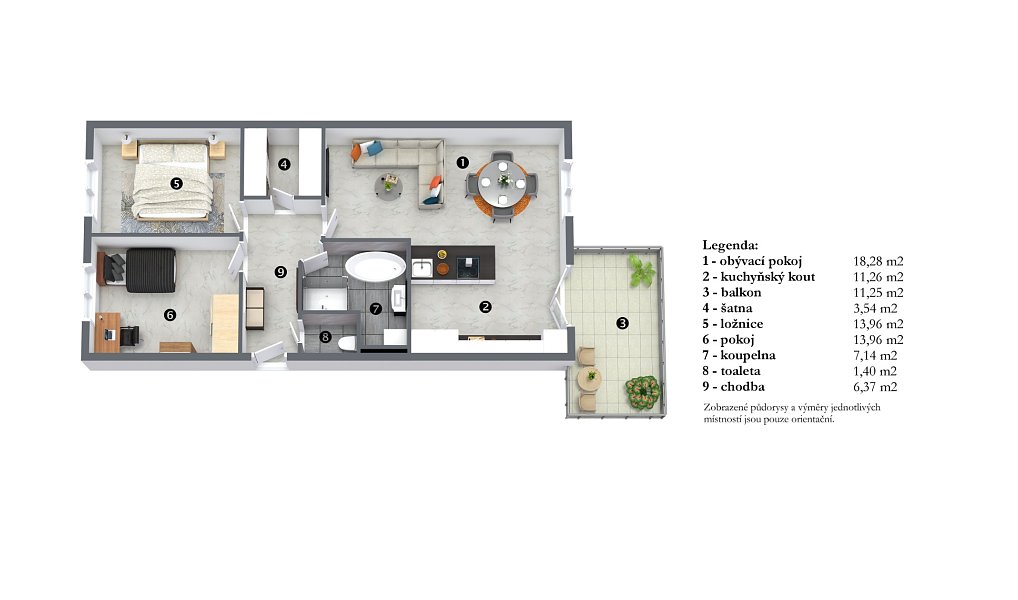 Prodej bytu 3+kk 80 m², Vochov – náhled fotky 4