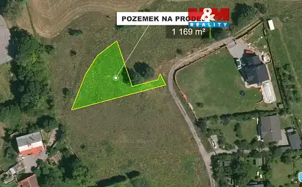 Prodej stavebního pozemku 1 169 m², Kamýk nad Vltavou, okres Příbram