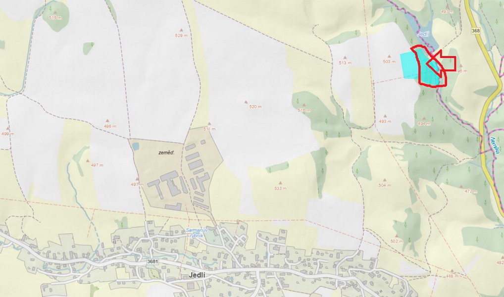 Prodej lesa 10 342 m², Jedlí – náhled fotky 3