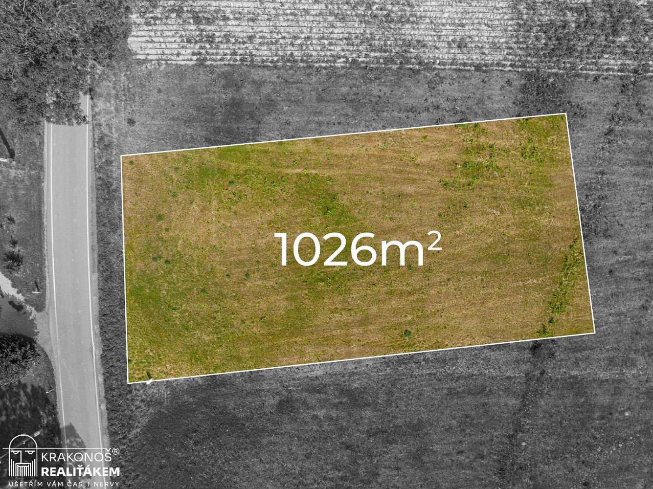 Prodej stavebního pozemku 1 026 m² – pohled 2