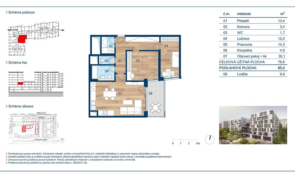 Prodej bytu 3+kk 80 m², Praha – náhled fotky 2