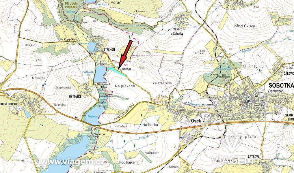 Prodej pole 3 621 m², Osek – náhled fotky 3