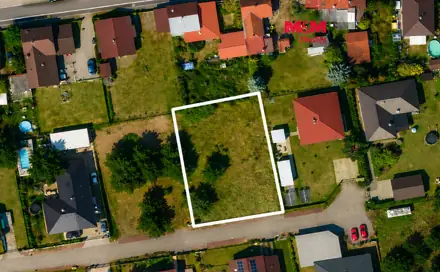 Prodej stavebního pozemku 996 m², V průhonu, Zvěřínek, okres Nymburk