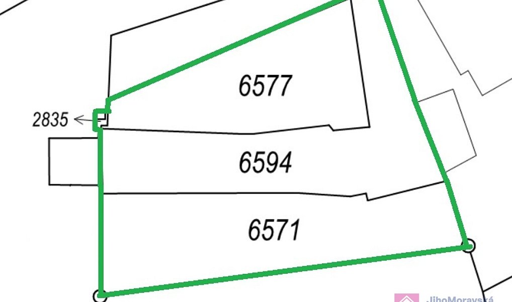 Prodej stavebního pozemku 444 m², Velké Bílovice – náhled fotky 3