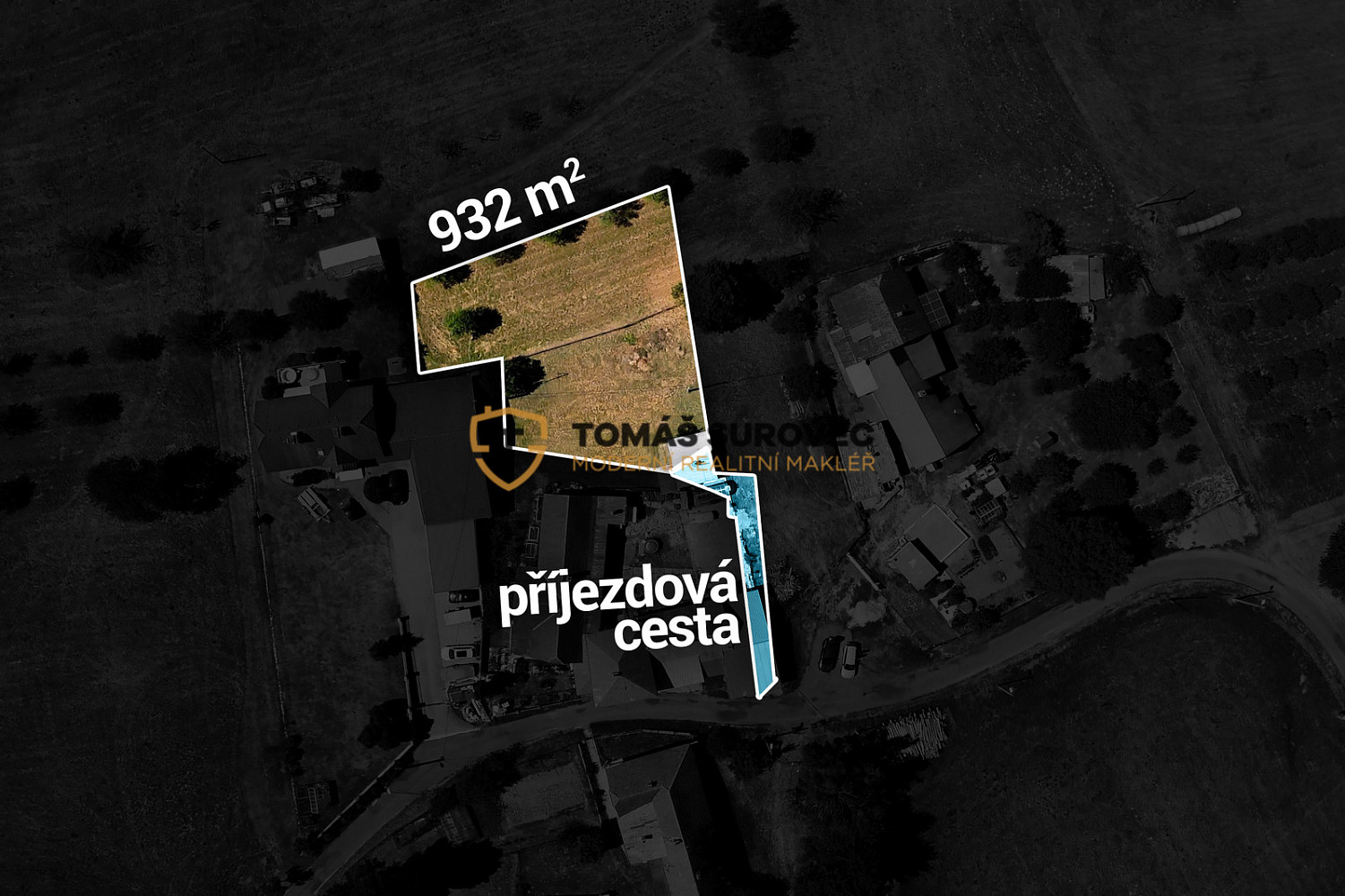 Prodej stavebního pozemku 932 m² – fotografie 2