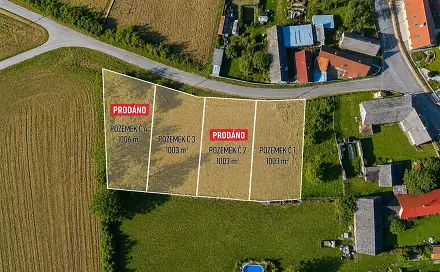 Prodej stavebního pozemku 1 003 m², Kozlovice, okres Plzeň-Jih