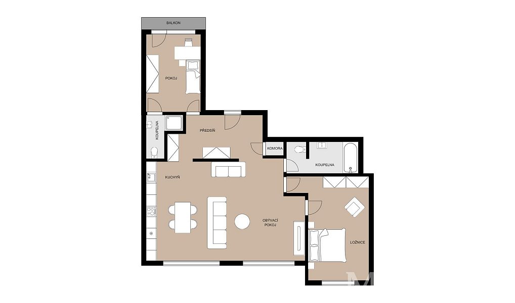 Pronájem bytu 3+kk 102 m², Praha – náhled fotky 25