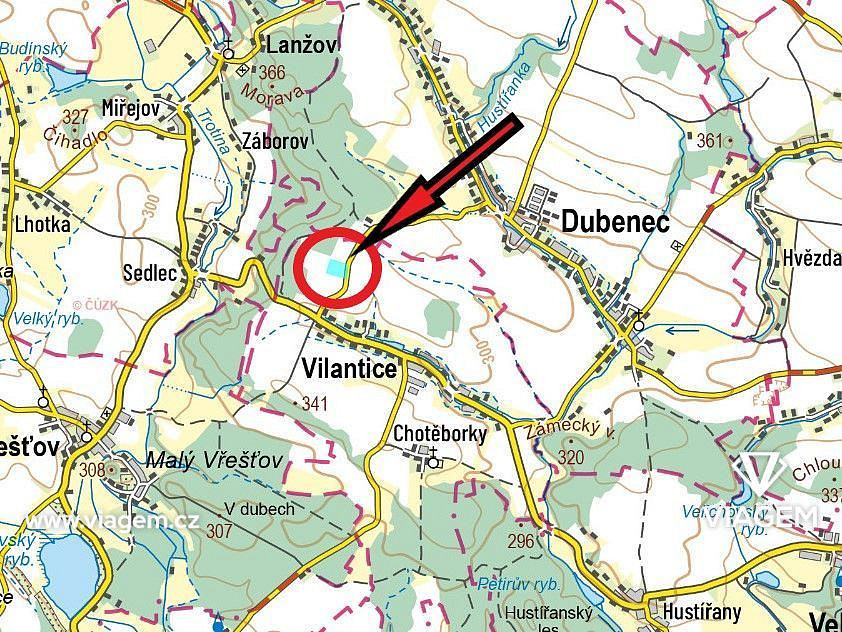 Pole 17 329 m², Podíl 17 % o výměře 2 888 m² – pohled 3