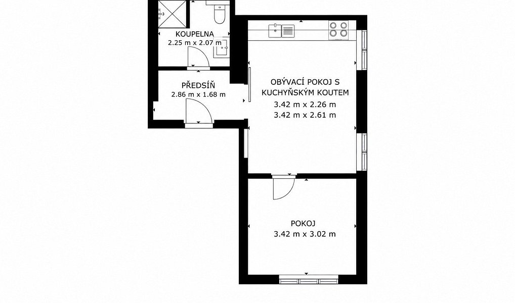 Pronájem bytu 2+kk 38 m², Beroun – náhled fotky 2