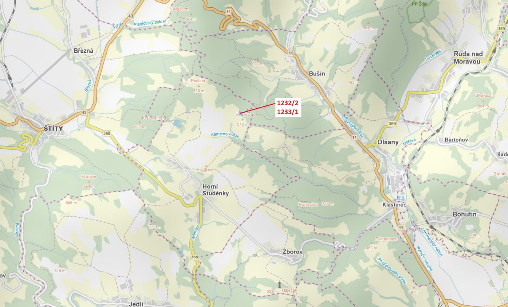 Dražba lesa 4 514 m²