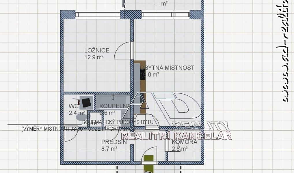 Pronájem bytu 2+kk 49 m², České Budějovice – náhled fotky 23