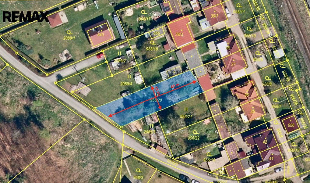 Prodej stavebního pozemku 569 m², Dvorce – náhled fotky 3