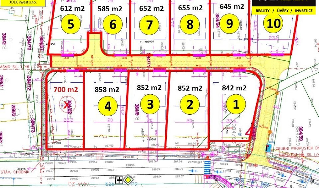 Prodej stavebního pozemku 585 m², Služovice – náhled fotky 3