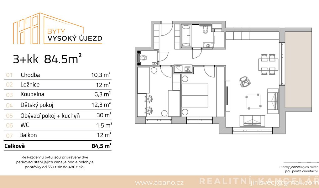Prodej bytu 3+kk 85 m², Vysoký Újezd – náhled fotky 18