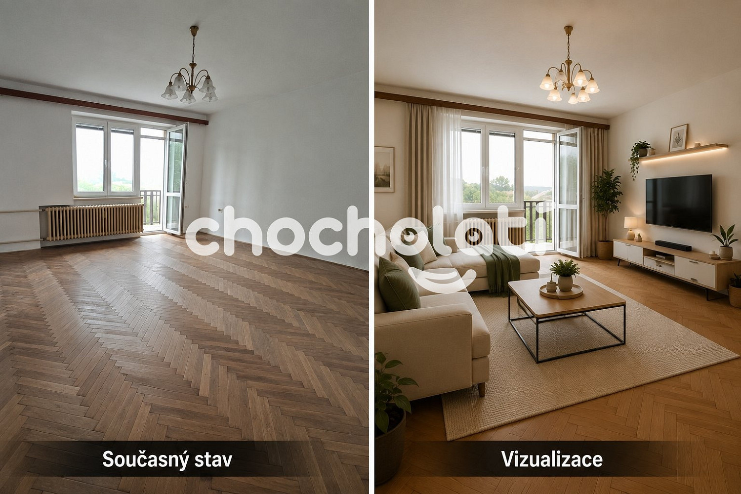 Prodej bytu 3+1 72 m² – pohled 2