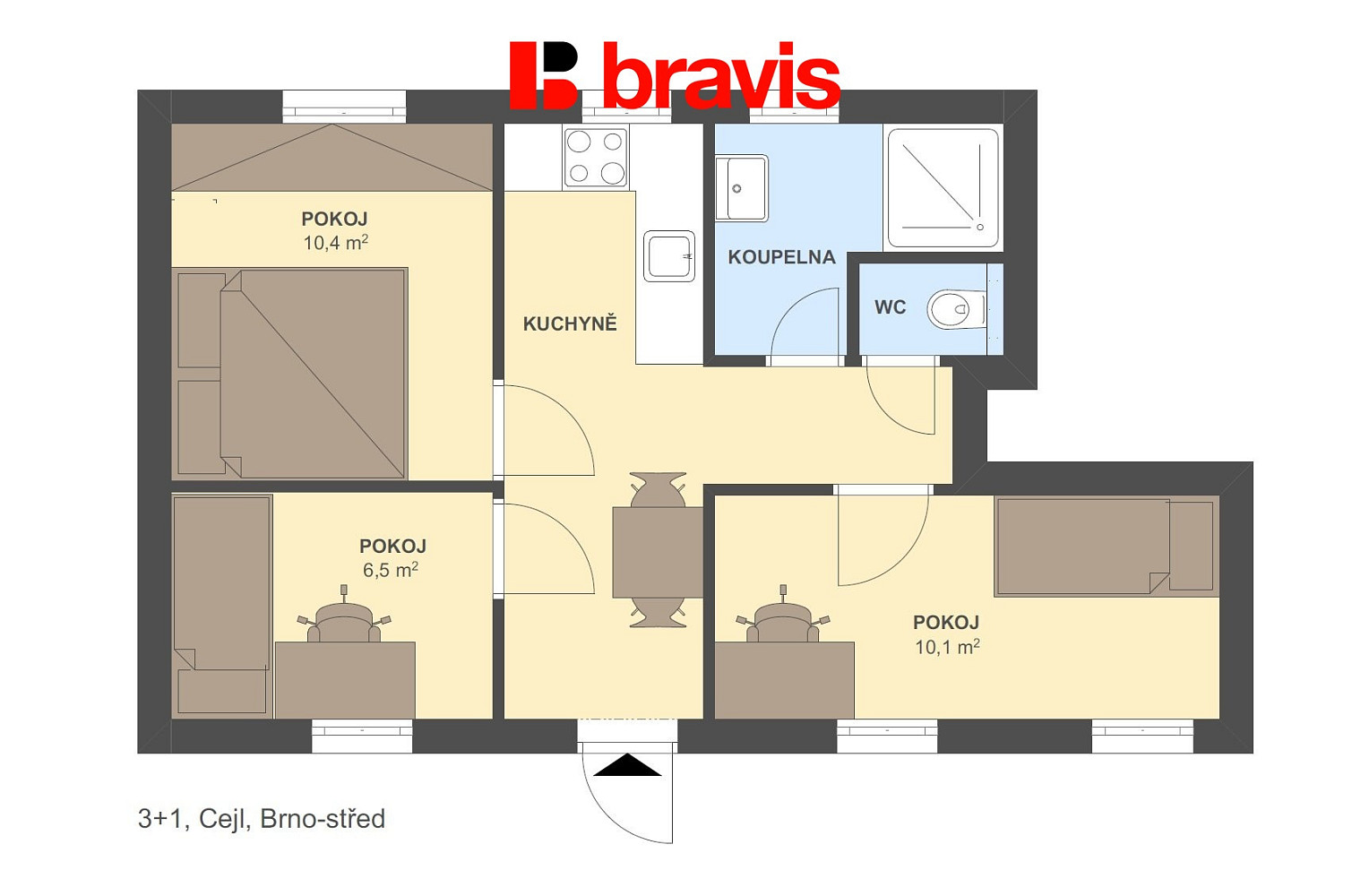 Prodej bytu 3+1 48 m² – fotografie 5