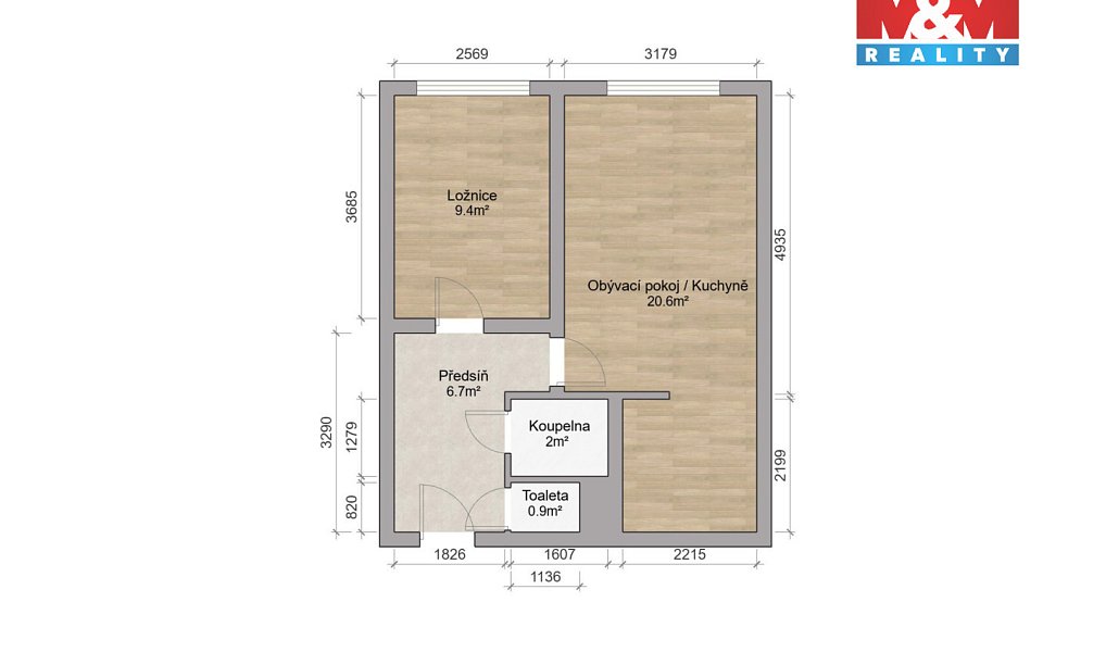 Prodej bytu 2+kk 41 m², Králův Dvůr – náhled fotky 4