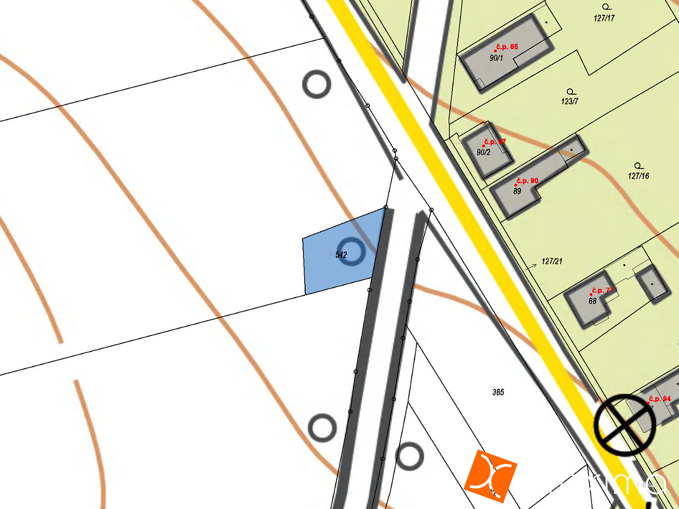 Prodej 4/35 pozemku 352 m² – pohled 3