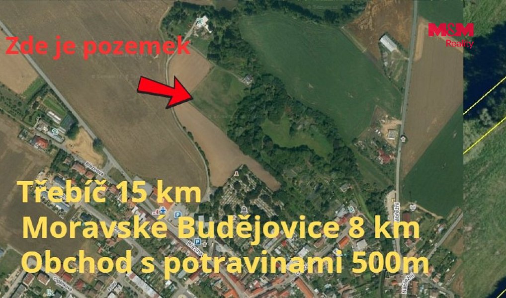 Prodej stavebního pozemku 999 m², Jaroměřice nad Rokytnou – náhled fotky 5