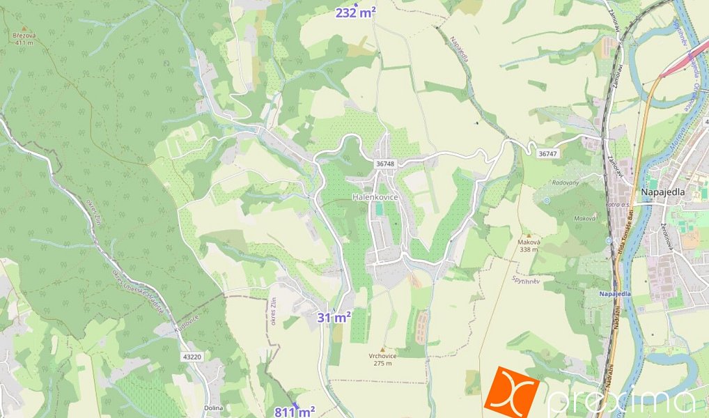 Prodej lesa 344 m², Halenkovice – náhled fotky 2