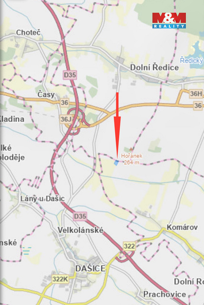 Prodej pole 9 215 m² – pohled 3