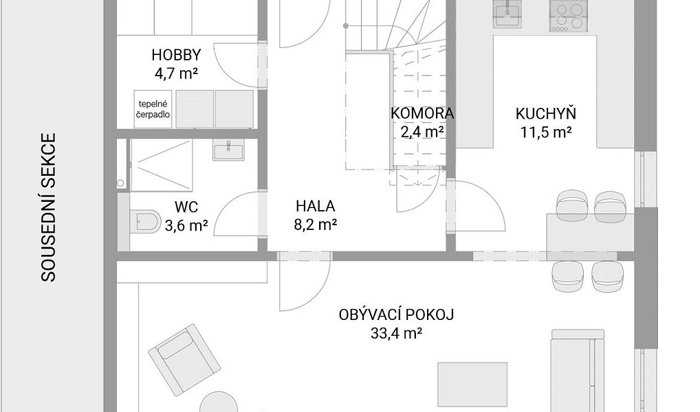 Prodej domu 142 m² s pozemkem 425 m², Škvorec – náhled fotky 4
