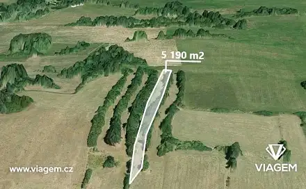 Prodej pole 877 m², Jistebnice, okres Tábor